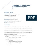 Internship Program at Mangalore Institute of Technology (Mite) - Moodabidri