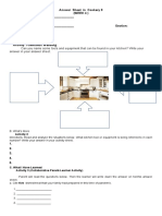 Answer Sheet in Cookery 9 Module 3