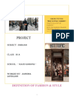 Project: Definition of Fashion & Style