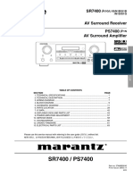 Service Manual Marantz sr7400 & ps7400