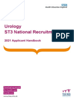 Urology ST3 National Recruitment: 2021 Applicant Handbook