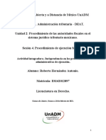 Actividad Integradora. Jurisprudencia en Los Procedimientos Administrativos de Ejecución