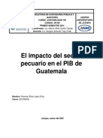 El Impacto Del Sector Pecuario en El PIB Del País de Guatemala