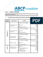 KSA1 - Criterion Checklist: Applicant/Candidate Name