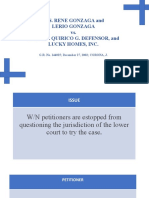 Sps. Rene Gonzaga and Lerio Gonzaga vs. Ca, Hon. Quirico G. Defensor, and Lucky Homes, Inc