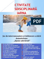 Activitate Transdisciplinară Iarna