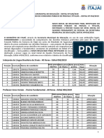 Edital Nº020-2020 - Novo Resultado Final Retificado