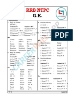 RRB NTPC Static GK