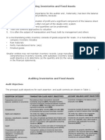 Auditing Inventories and Fixed Assets