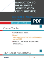 Introduction To Information & Communication Technology (Ict)