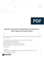 Belt, Rope & Chain Drives - Machine Kinematics Questions and Answers - Sanfoundry