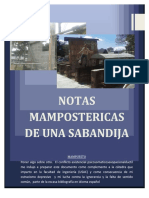 Libro Notas Mampostericas de Una Sabandija