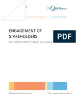 Engagement of Stakeholders: A Case Study For The TOGAF® 9 Certification Course For People Program