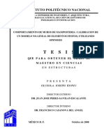 Comportamento de Muros de Manposteria - Calibracion de Un Modelo No Lineal de Elemtnos Finitos Utilizando Opensees