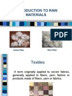 Introduction To Raw Materials: Cotton Fiber Wool Fiber