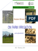 On Farm Irrigation: Graziano Ghinassi