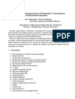 Dynamic Characteristics of Pneumatic Transmission Lines and Its Equivalent Systems