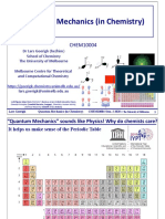 Quantum Mechanics (In Chemistry) : CHEM10004
