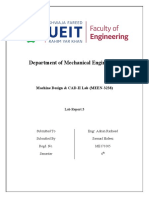 Department of Mechanical Engineering: Machine Design & CAD-II Lab (MEEN-3238)