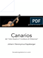 Canarios. Kasperberg Guitarra Transc