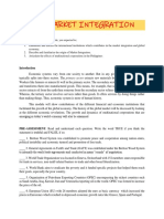 Topic 4:: Market Integration