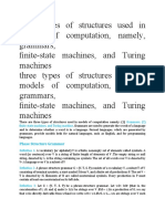 Phase Structure Grammar: Grammars, (2) Finite-State Machines, and Turing Machine