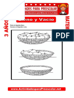 Lleno y Vacio para Niños de 3 Años