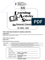 General Chemistry 1: Topic: Mass Relationship in Chemical Reaction