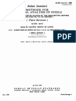 Methods For Chemicalanalysisofsteels: Indian Standard