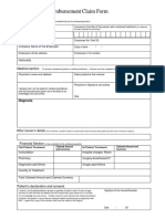 Reimbursement Reimbursement Reimbursement Claim Form Claim Form