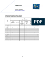 Characteristics of Life Worksheet