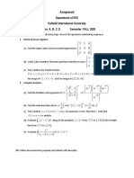 Assignment Department of EEE Daffodil International University Section: A, B, C, D Semester: FALL 2020