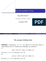 Bilinear and Quadratic Forms: Radu Miculescu