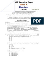 ICSE Board PAPER 2016 CHEMISTRY