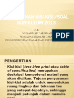 Penyusunan Kisi-Kisi Soal 2013