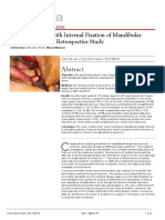 Open Reduction With Internal Fixation of Mandibular Angle Fractures: A Retrospective Study