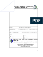 SMAW NC I (Module 3 Common) Perform Industry Calculation