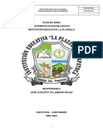 Plan de Area Matematicas Bachillerato 2020 PDF