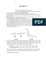 Assignment-Iv: (I) Operating Time of Feeder Relay