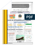 Guía Aprendizaje Ii Unidad - Álgebra I-2020-I PDF