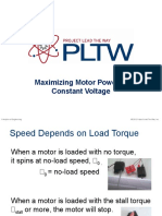 Maximizing Motor Power at Constant Voltage: © 2012 Project Lead The Way, Inc. Principles of Engineering