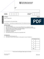 Cambridge IGCSE: PHYSICS 0625/52