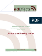 Therese Wiwe Vilmar: Literature's Listening Spaces