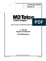 4 - 20 Ma Signal Conditioner P/N 2078-Series: Part Number 2078-08 Revision B