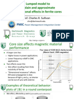 Lumped Model To Explain and Approximate Dimensional Effects in Ferrite Cores (Charles Sullivan, Dartmouth)