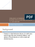 Titration of High Dose Sedation Is Effective in