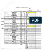 Temakaw Fashion Limited: Section SL Process SMV TGT M/C Type R. M/C R.Man Attachment