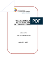 Metodología de Determinación de Tasas de Interés