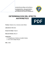 Informe Practica #5 - Determinacion Del Efecto Antipiretico Unmsm 2020-2