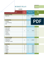 Marketing Budget Plan Template